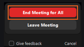 End Meeting