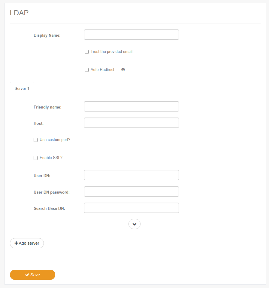 LDAP External Provider Settings