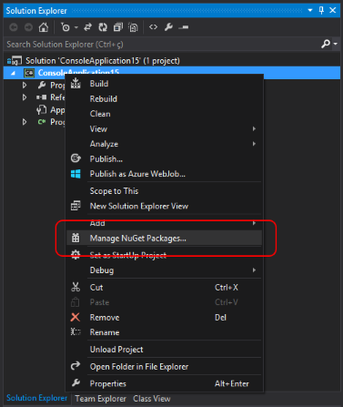 Manage Nuget Packages