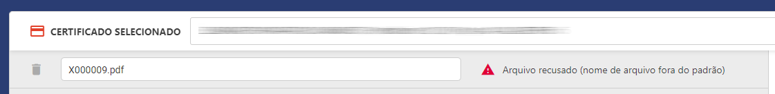 File rejected by pattern