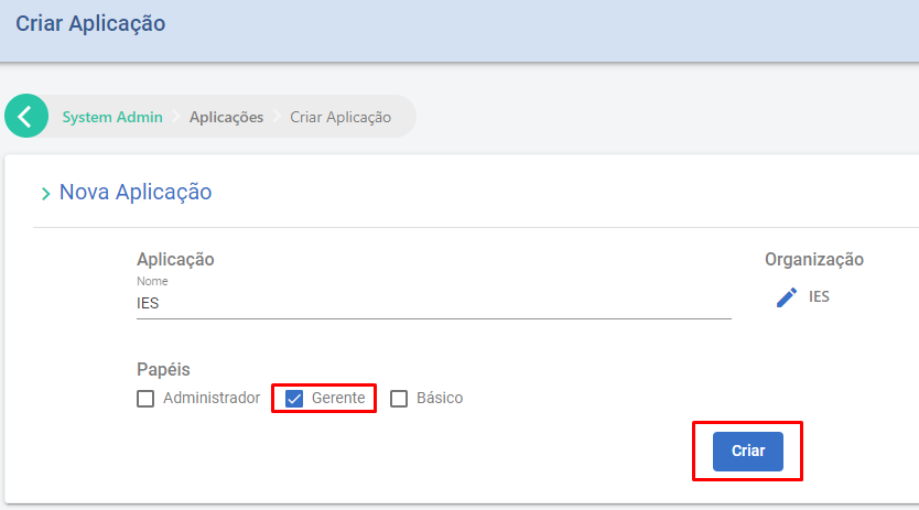 Create application