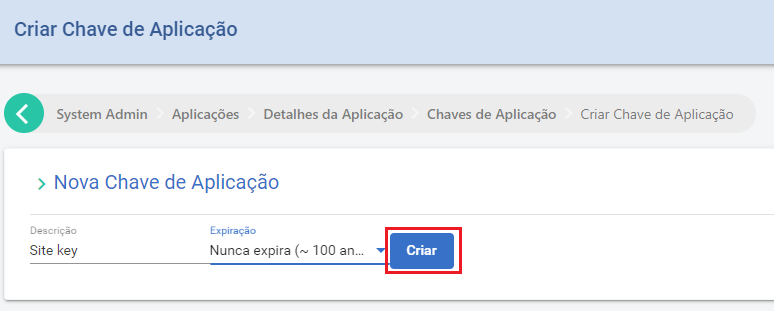 Create key submit