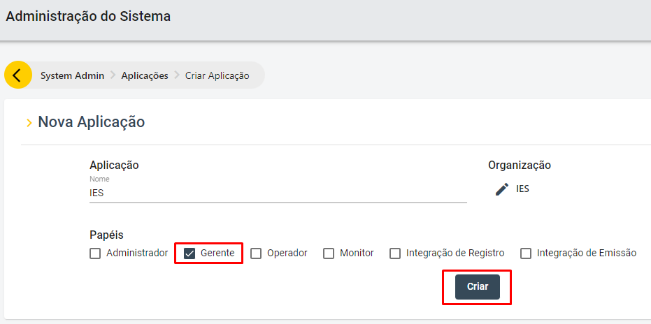 Create application
