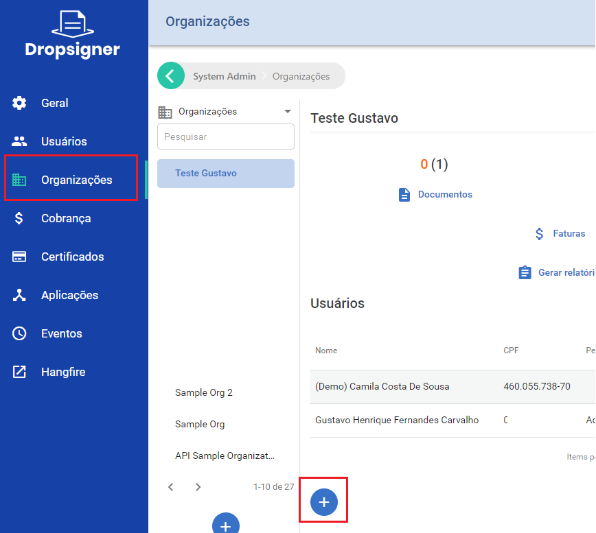 Add user to Organization