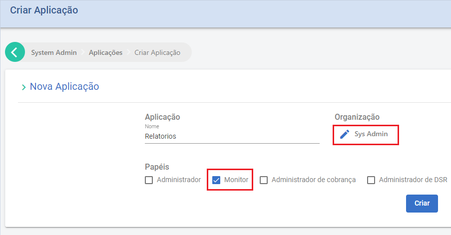 Create application Monitor