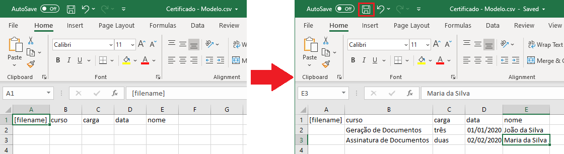 FillCsv