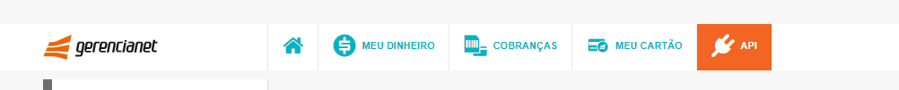 Gerencianet API menu