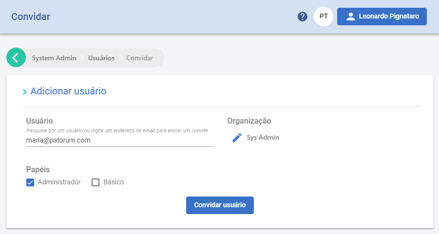 Select user