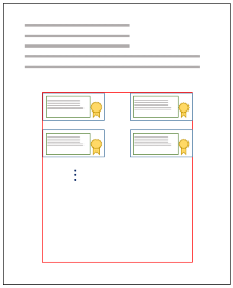 Visual representation auto positioning
