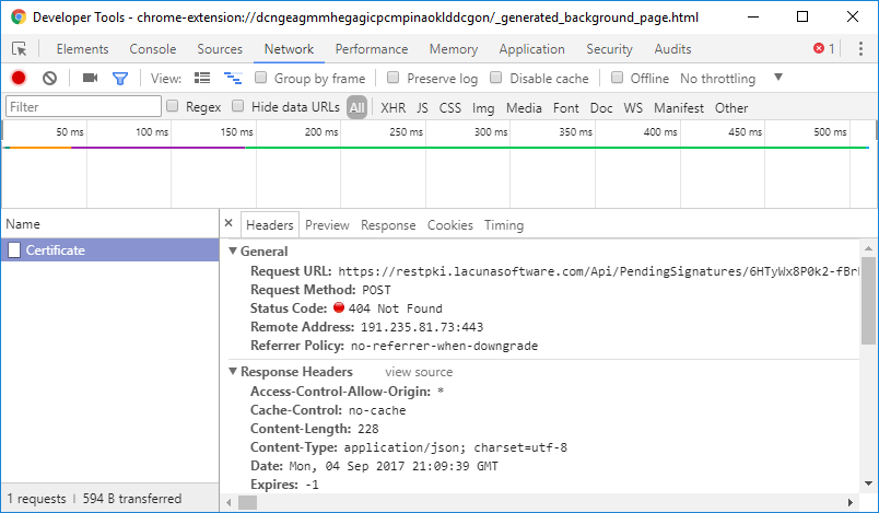 Web PKI network error
